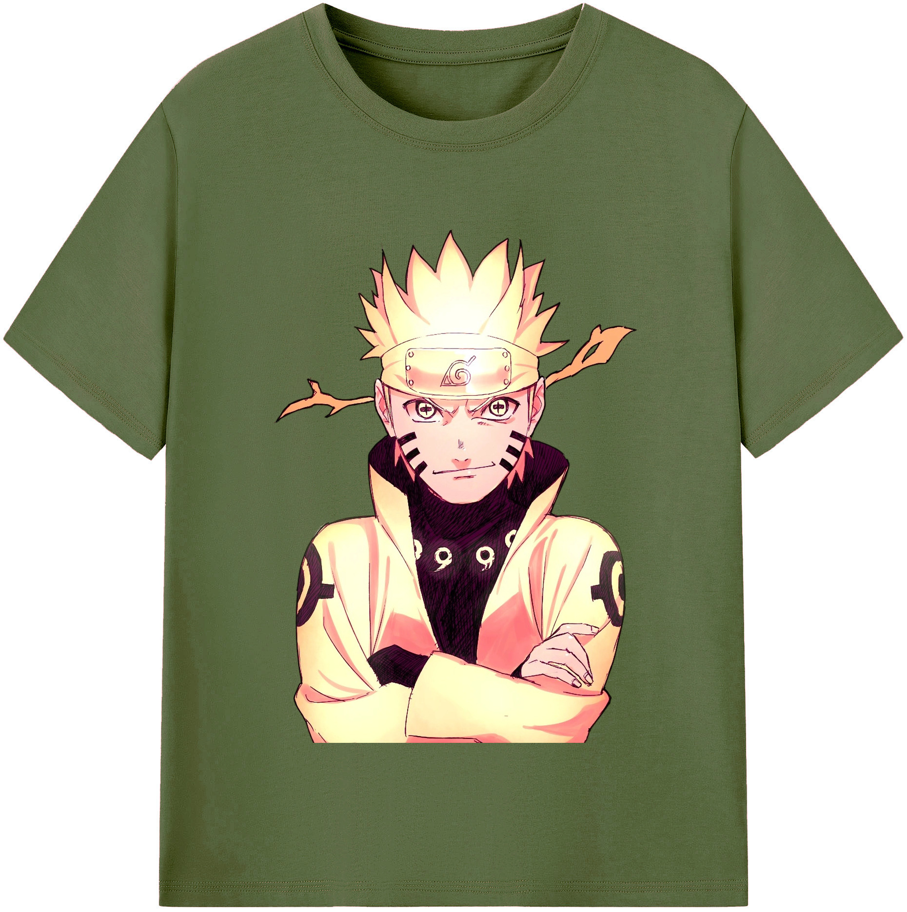 （画像用） NARUTO -ナルト- うずまき ナルト Uzumaki Naruto 綿100％半袖Tシャツ（フロントプリント）